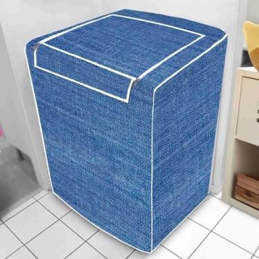 Imagem de Capa Máquina Lavar Roupa Protetora Superior P Jeans PVC Polipropileno Brastemp Consul Electrolux 5kg 10kg.