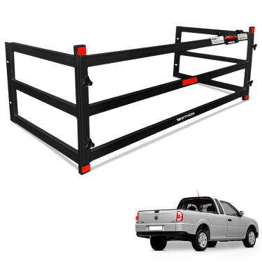 Imagem de Extensor de Caçamba Saveiro 1998 a 2009 Divisor ED Preto