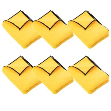 Imagem de UHANBUT Toalhas de microfibra dupla face para carro, pano de limpeza automotiva sem arranhões, toalha de secagem de veículo de água de forte absorção para detalhes de carro, lavagem doméstica, secagem