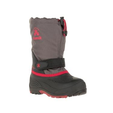 Imagem de Kamik Waterbug 5 Botas de inverno impermeáveis ajustáveis para neve, Carvão, 1 Little Kid