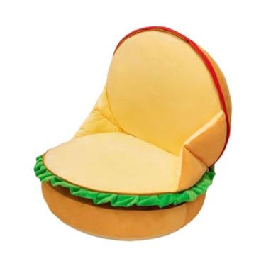 Imagem de Generic Almofada de chão em formato de hambúrguer, pufe para sentar, grosso, almofada para assento de janela no chão, para sofá preguiçoso para ou