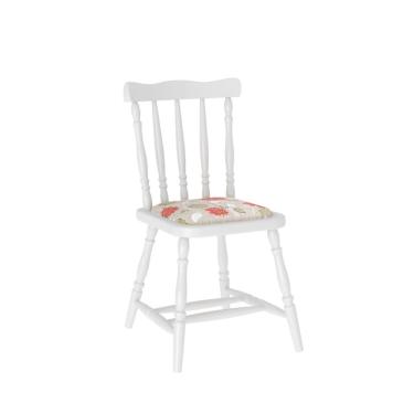 Imagem de Cadeira de Cozinha em Madeira Maciça Estofada Foz Branco Piratini