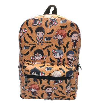 Imagem de Mochila escolar Haikyuus Anime para crianças em PU 30x15x45cm