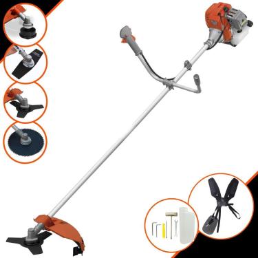 Imagem de Roçadeira Profissional Completa Tekna RL520AC-G2 À Gasolina 2 Tempos 52cc 13.000rpm 2HP de Potência Com Kit 3 Lâminas de Corte e Cabeçote de Nylon