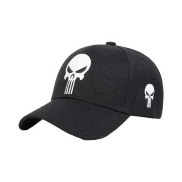 Imagem de Boné de Beisebol Bordado com Caveira - Ajustável, Unissex, para Primav