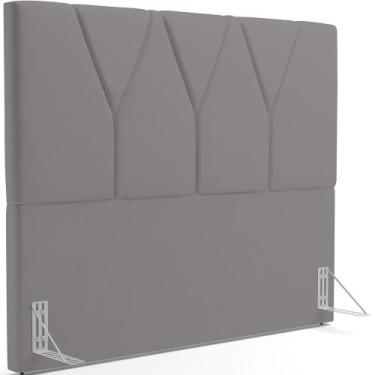 Imagem de Cabeceira Cama Box Casal 140 Cm Aurora W01 Corano Cinza - LYAM DECOR