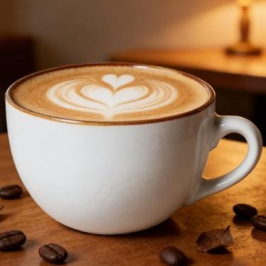 Imagem de Disoza Caneca de sopa grande branca de 680 g Caneca de sopa grande de cerâmica com alça tigela de porcelana 700 ml xícara de chá de café XXL tigela de salada ramen de cereais