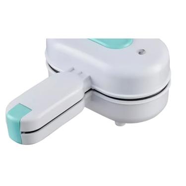 Imagem de Mini Sanduicheira Elétrica, 750W, Antiaderente, Branca, 110V, Preparo Rápido 3 Minutos, 20x10x8 cm