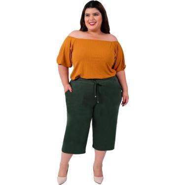 Imagem de Calça Pantacourt Feminina Plus Size Catwalk Viscolycra-Feminino