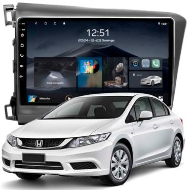 Imagem de Multimídia Adak 9P Civic 2012 a 2016 2+64GB Quadcore Carplay Android Auto Gps
