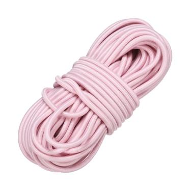 Imagem de PATIKIL Cordão elástico elástico, 1/20.3 cm x 81 cm de poliéster resistente corda elástica para caiaque corda elástica para caiaque lona gravata barco barraca acampamento artesanato DIY, rosa claro