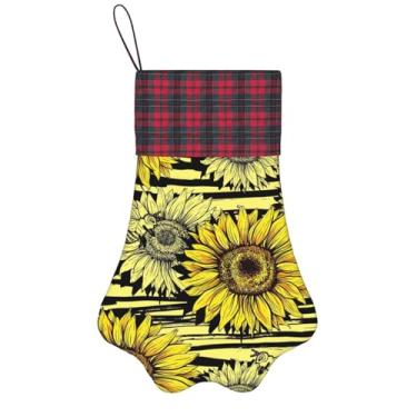 Imagem de SKKNT Meias de Natal com estampa de fluxo de sol, animais de estimação, decoração de Natal, cães, gatos, árvores, doces, presente, conveniente