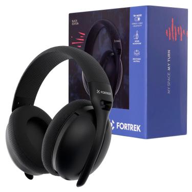 Imagem de Fone de Ouvido Wireless Fortrek, Microfone, Tri-Mode, Bluetooh 5.3, USB-C, Preto - 84980