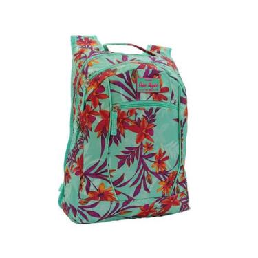 Imagem de Mochila costas feminina média casual trabalho clio style, Verde, M