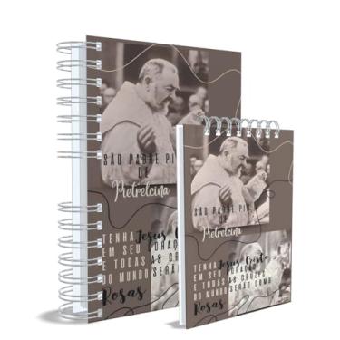 Imagem de Agenda Católica 2026 + Bloco de Anotações, Padre Pio, Dourado, Capa 8