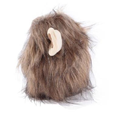 Imagem de ZJchao Peruca Juba de Leão para Gato, Fantasia de Animal de Estimação, Acessório Engraçado para Cabelo de Leão Peludo Com Ajustável para Cães e Gatos Pequenos (Gato Leão Capuz S)
