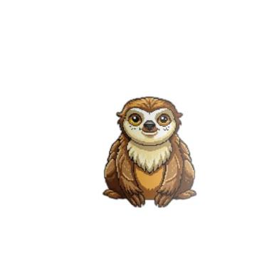 Imagem de Caneca Xícara de Café Porcelana 300ml Com Desenho Pixel Art Bicho-Preguiça