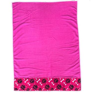 Imagem de Toalha de Banho Pet, Ideal para Cães e Gatos, Alta Absorção, Seca Rápido, Toque Macio, Super Absorvente, Pink