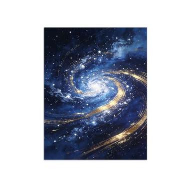 Imagem de Impressões abstratas em tela-Quadro texturizado para parede-Azul profundo-Pintura moderna para sala de estar 60x80cm Sem Moldura