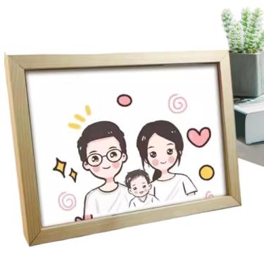 Imagem de Molduras de para artesanato, Molduras artesanais - Moldura de parede de - Arte de parede de inacabada, decoração de casa, versátil em pé ou pendurados, porta-retratos artesanal para quarto de crianças