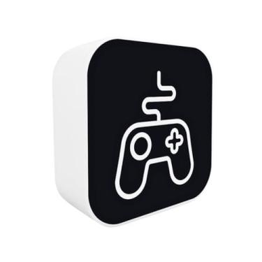 Imagem de Luminária de Mesa e Parede Controle Gamer Preto Box