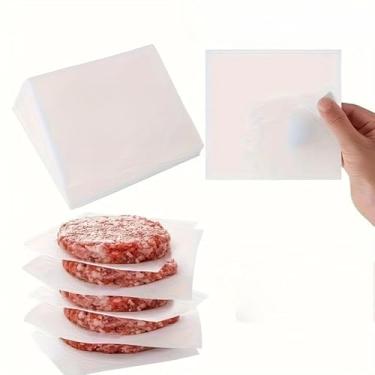 Imagem de Cubos de papel de embrulho de carne antiaderentes, à prova d'água, à prova de óleo, 50/100/500 peças – Material de polpa de grau alimentício premium para divisórias de hambúrguer, assar e churrasco