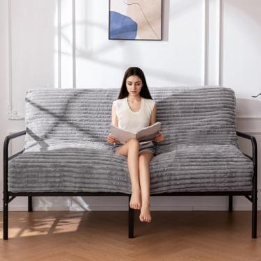 Imagem de YOSHOOT Colchão futon de 20 cm, sofá cama futons grosso, colchão de chão para adultos, enchimento de espuma desfiada (moldura não incluída), médio firme, tamanho casal