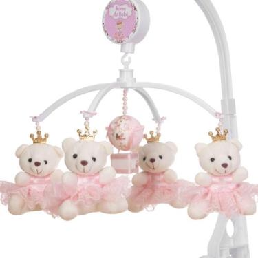Imagem de Mobile Para Berço Musical Giratório Princesas Rosa - Le-Leão Artigos I