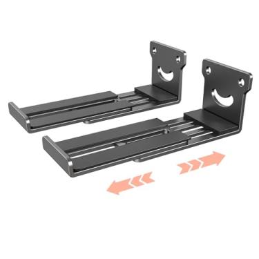 Imagem de Suporte de parede universal Soundbar, prateleira de barra de som de metal duplo para Samsung, LG, Sony, Vizio, Bose, JBL e mais suportes de barra de som sob TV, profundidade ajustável de 8,4 a 15,5 cm