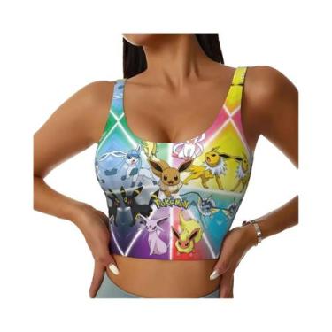 Imagem de Sutiãs Esportivos Personalizados Para Mulheres Pikachu De Alto Impacto