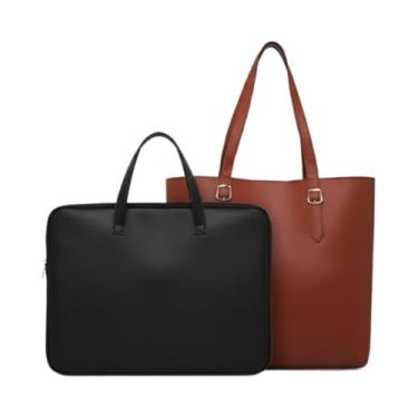 Imagem de Bolsa Para Laptop — Um Kit PráTico Para Proteger Seu Laptop(Pasta Preto + Sacola Caramelo)