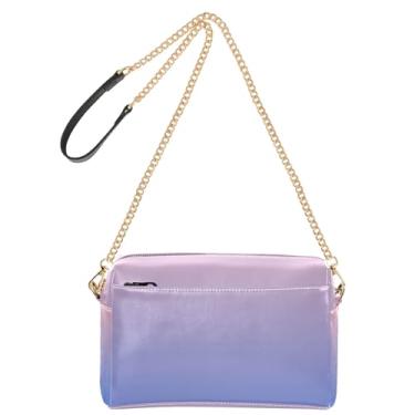 Imagem de Joitme Bolsa feminina gradiente rosa azul blush bolsa transversal alça de couro PU bolsa de ombro bolsa para celular