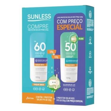Imagem de Sunless Kit Protetor Solar Adulto FPS60 120g + Kids FPS50 120g