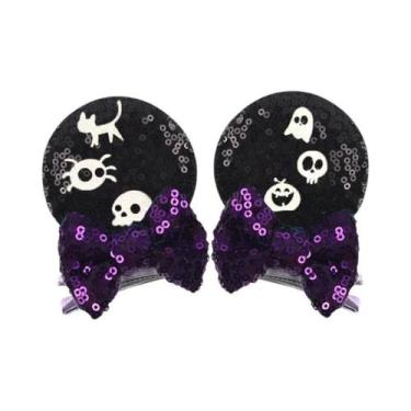 Imagem de Clipe De Cabelo Com Orelhas De Rato Disney Brilhantes Para Meninas, Ac