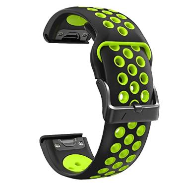 Imagem de BUDAY 26 22 mm Pulseira de relógio para Garmin Fenix 6 6XPro 5 5X Plus pulseira de silicone Descent Mk1 MK2i Enduro D2 Delta PX pulseira de liberação rápida (Cor: H, Tamanho: 26mm Descent Mk2i)