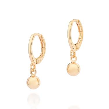 Imagem de Brinco Rommanel Argola Banhado a Ouro 18k com Esferas - 52725700