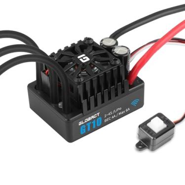 Imagem de GLOBACT GT10 120A Sensorless Brushless ESC 2-4S Lipo Waterproof Built-in Bluetooth Electronic Speed Controller for Traxxas Arrma Big Rock LOSI 1/10 RC Truck Upgrades