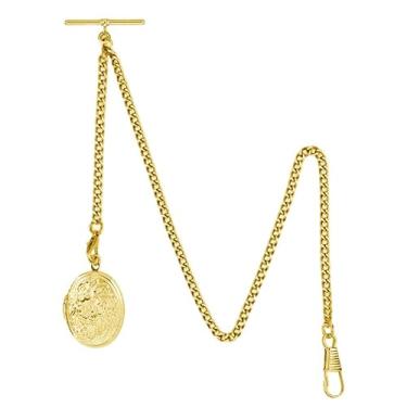 Imagem de BOSHIYA Relógio de bolso masculino com corrente Albert, chaveiro, 2 ganchos