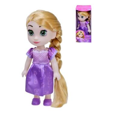 Imagem de Brinquedo Infantil Mini Boneca Princesa Rapunzel 15cm +3 Anos Etitoys 