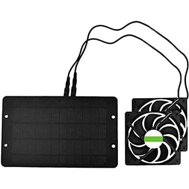 Imagem de Kit De Ventilador De Painel Solar, Exaustor Portátil À Prova D'água 10W 12V Para Galinheiro, Estufa, Casinha De Cachorro, Galpão, Exaustão De Janela De Carro, Projeto De Ventilação De Resfriamento