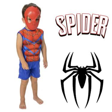 Imagem de Roupa De Super Herói Com Mascara Homem Aranha - MASTER TOY