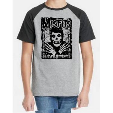 Imagem de Camiseta Infantil Misfits - Alternativo Basico, Cinza / 10