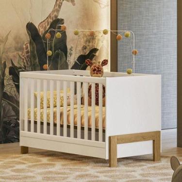 Imagem de Berço Americano Mini Cama Ambiente Fantasia 4300 Branco Acetinado - Qm