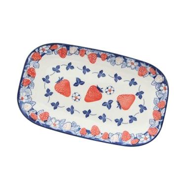 Imagem de Conjunto de utensílios de mesa de cerâmica japonesa fofo para casa - prato quadrado de 22 cm