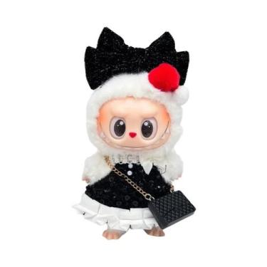 Imagem de Vestido Clássico Preto E Branco Com Lantejoulas Para Bonecas V1 V3 Ace