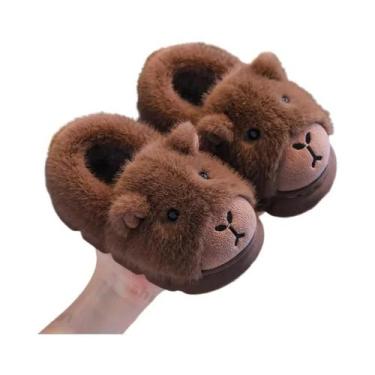 Imagem de Pantufas Infantis De Inverno Fofas E Peludas, Sapatos De Algodão Para 