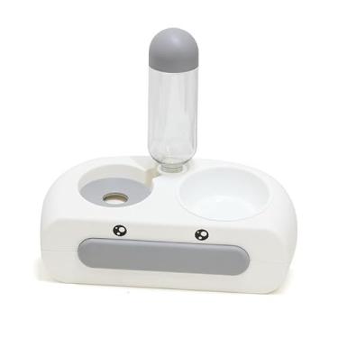 Imagem de Comedouro e Bebedouro Automático para Cães e Gatos - Não Molha os Pelos, Prático e Higiênico com (MULTI TAUPE - ELOP645)