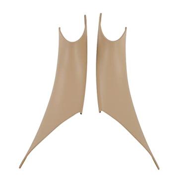 Imagem de Guarnição de puxador de porta, 2 peças de capa de puxador de maçaneta interna, acabamento de puxador de maçaneta interna, substituição para 3 séries F80 M3 Sedan 2012‑2015 M3 (bege)