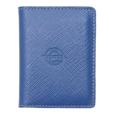 Imagem de Carteira Slim Pequena estilo Porta Cartões em Couro Artlux 984, Azul