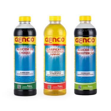 Imagem de Kit Genco Clarificante Desinfetante Manutencao e Choque 1L